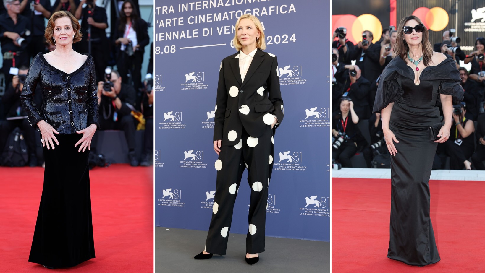 Watch: Angelina, Sigourney and Cate Bring Classic Looks to Venice