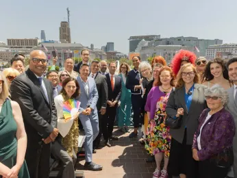 SF leaders wear Pride on their sleeves at flag raising event 